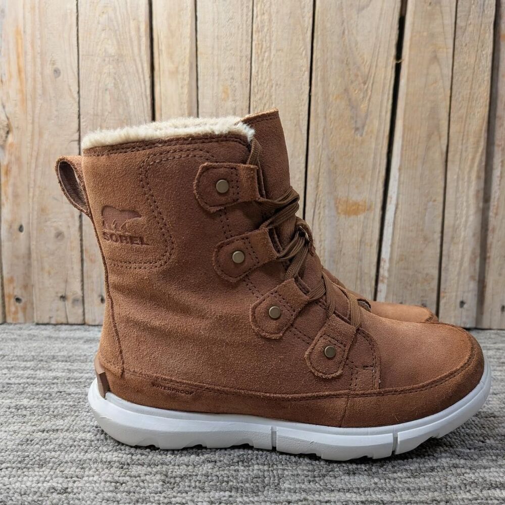 Sorel Women's Explorer Next Joan - Tan Suede Size 6